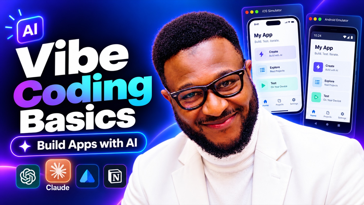 Vibe Coding Basics — build apps with AI, with Dee Odus